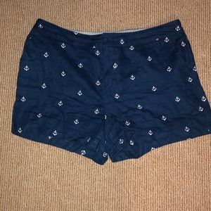 Navy Anchor Shorts